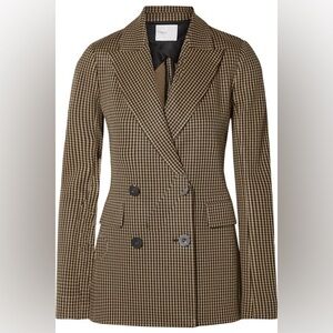 Rosetta Getty Elegant Black and Brown Blazer